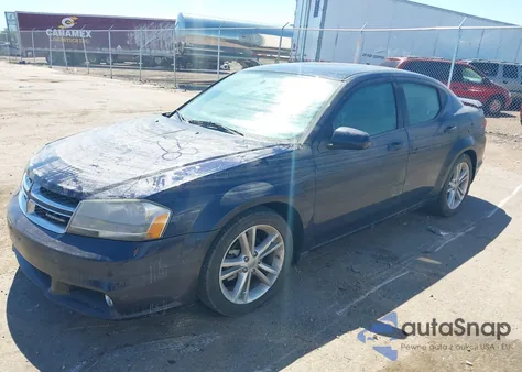 2012 Dodge Avenger Sxt Plus из США, поврежденный, VIN 1C3CDZEG7CN151411